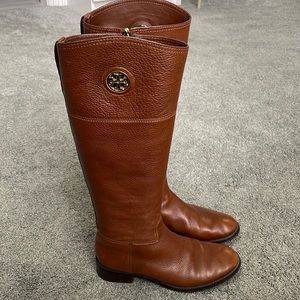 Brown Tory Burch riding boot
